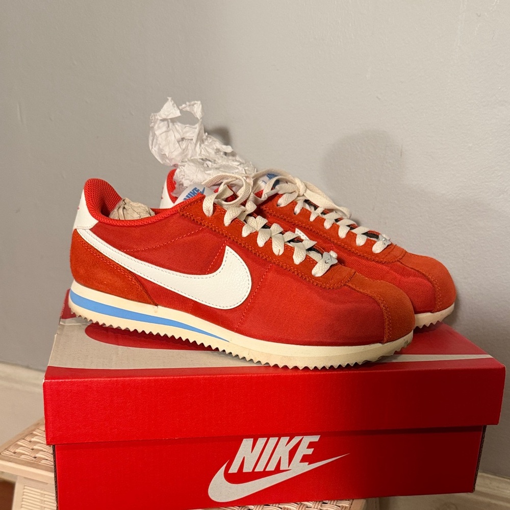 Nike Classic Red and White Cortez Shoes